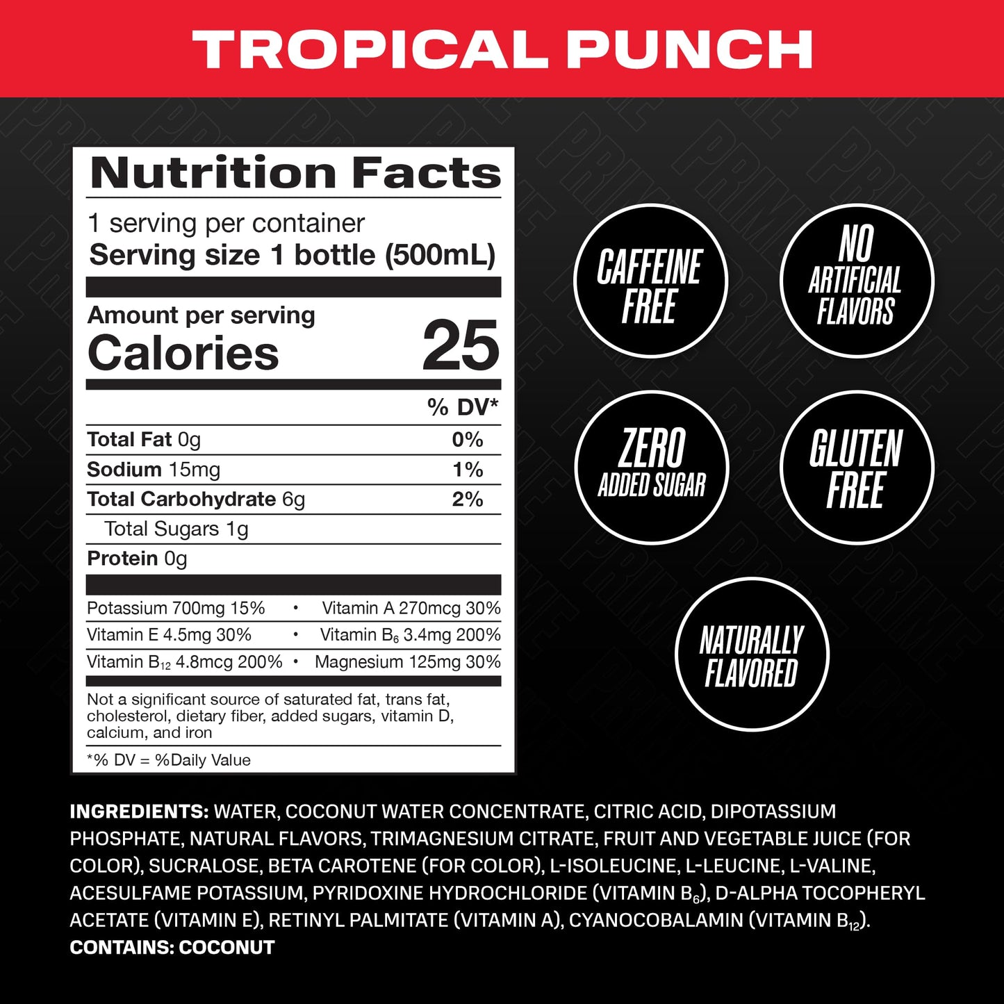 PRIME Hydration BLUE RASPBERRY | Sports Drinks | Electrolyte Enhanced for Ultimate Hydration | 250mg BCAAs | B Vitamins | Antioxidants | 2g Of Sugar | 16.9 Fluid Ounce | 12 Pack,