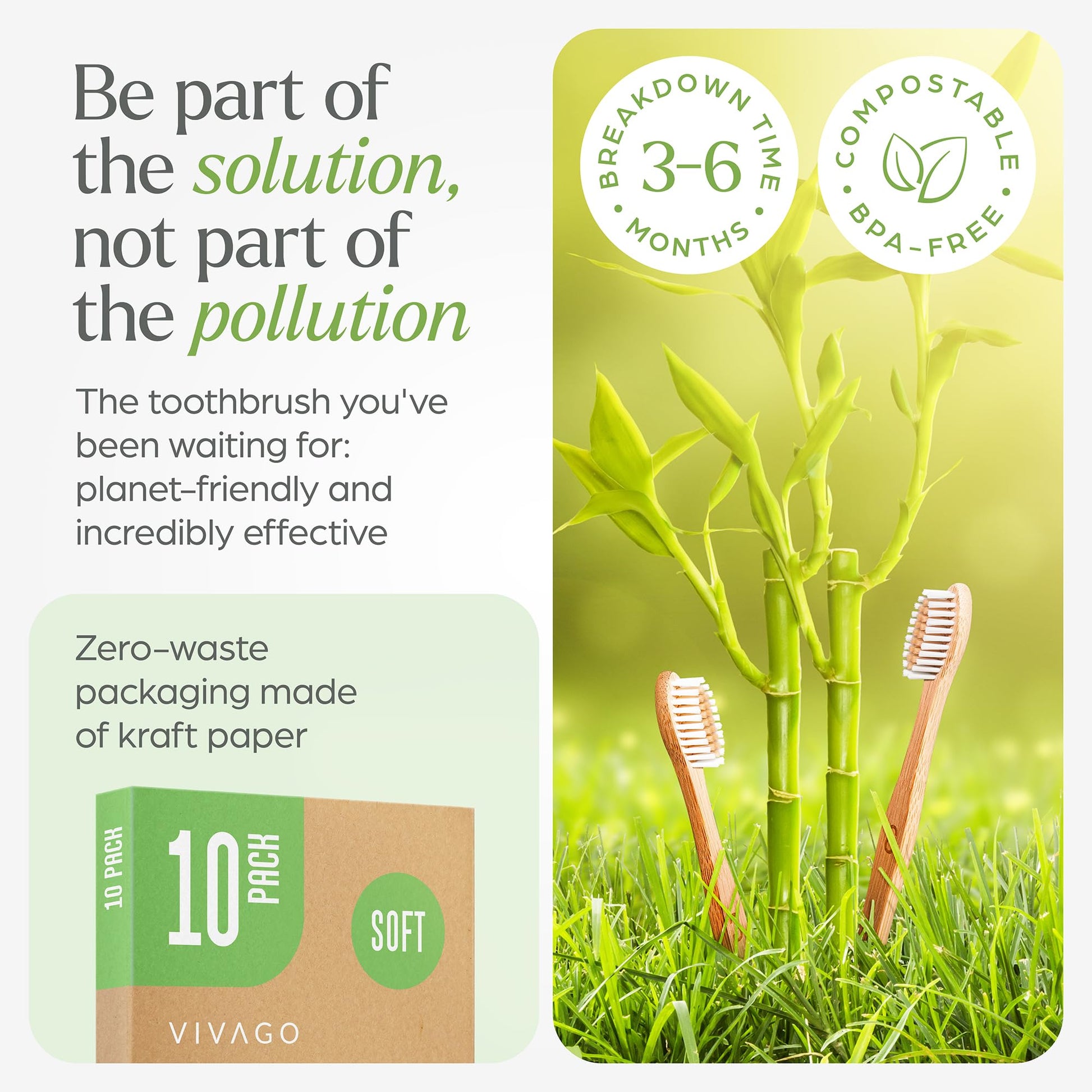 Biodegradable Bamboo Toothbrushes,