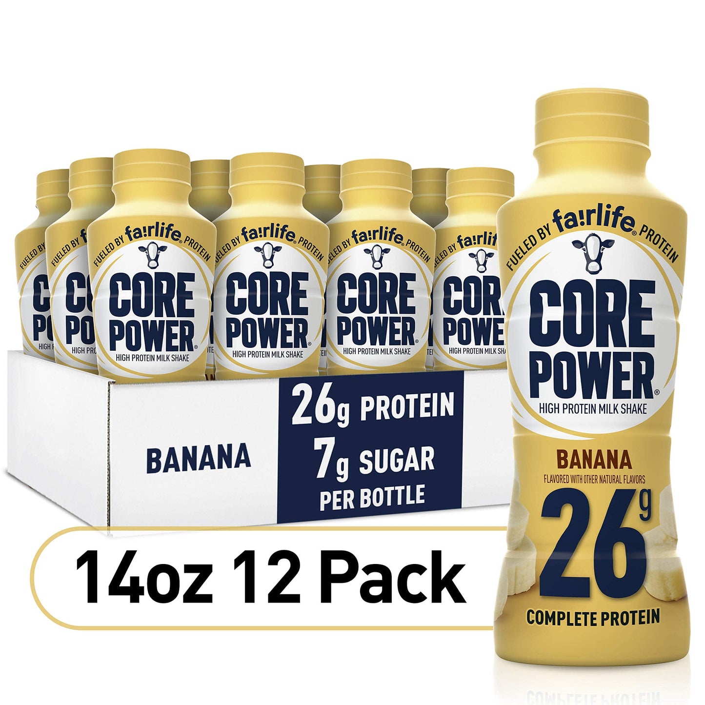 Core Power Fairlife 26g Protein Milk Shakes, Liquid Ready To Drink for Workout Recovery, Chocolate, 14 Fl Oz Bottle (Pack of 12),