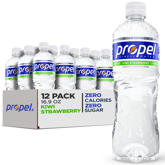 Propel, Kiwi Strawberry, Zero Calorie Sports Drinking Water with Electrolytes and Vitamins C&E, 16.9 Fl Oz (Pack of 12) - Packaging May Vary,Vitamins & Minerals