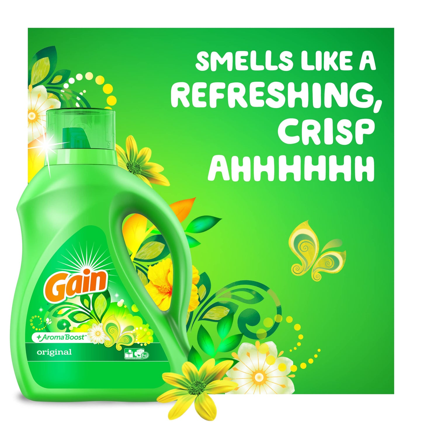 Gain + Aroma Boost Laundry Detergent Liquid, Original Scent