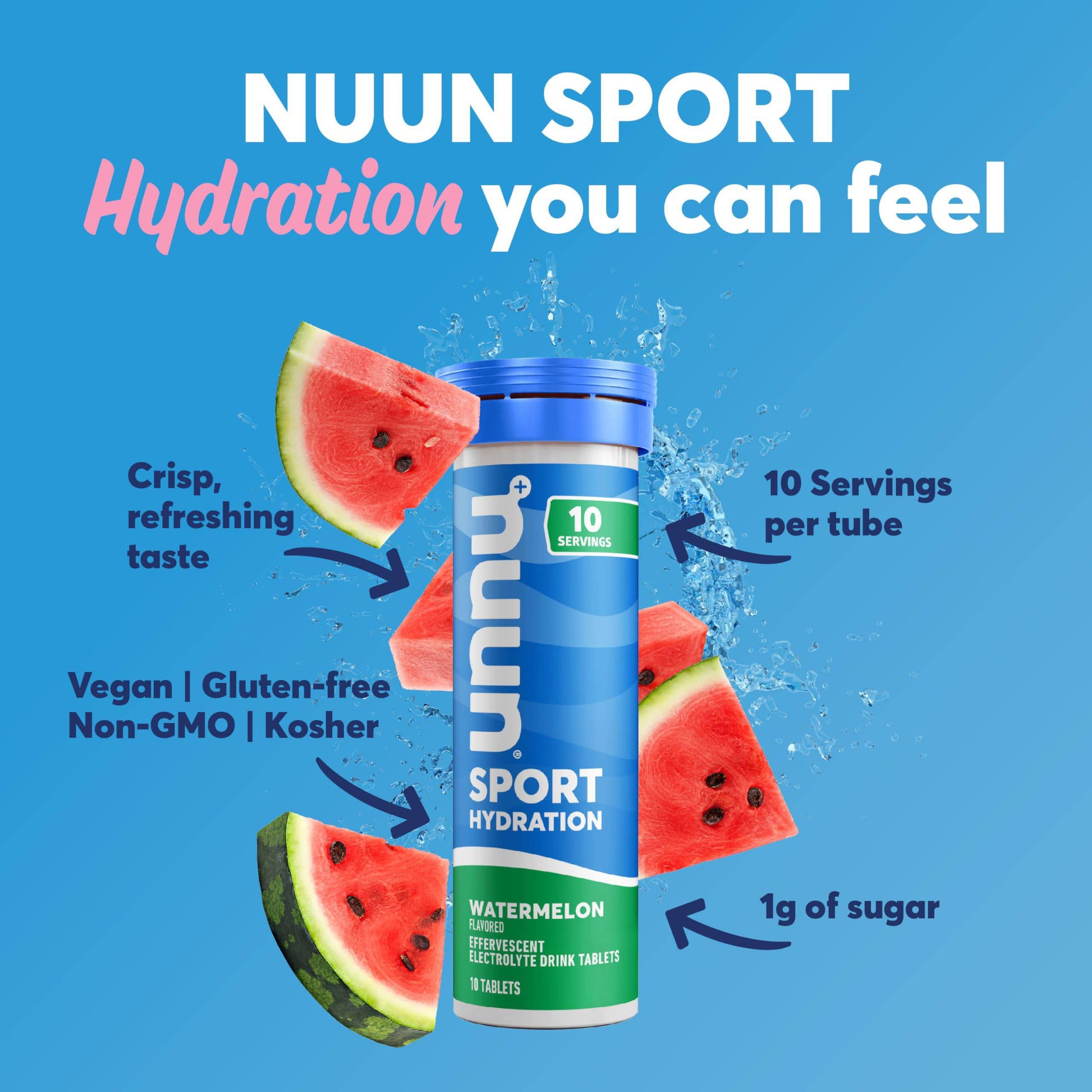 Nuun Sport Electrolyte Tablets for Proactive Hydration, Variety Pack, 6 Pack (60 Servings),