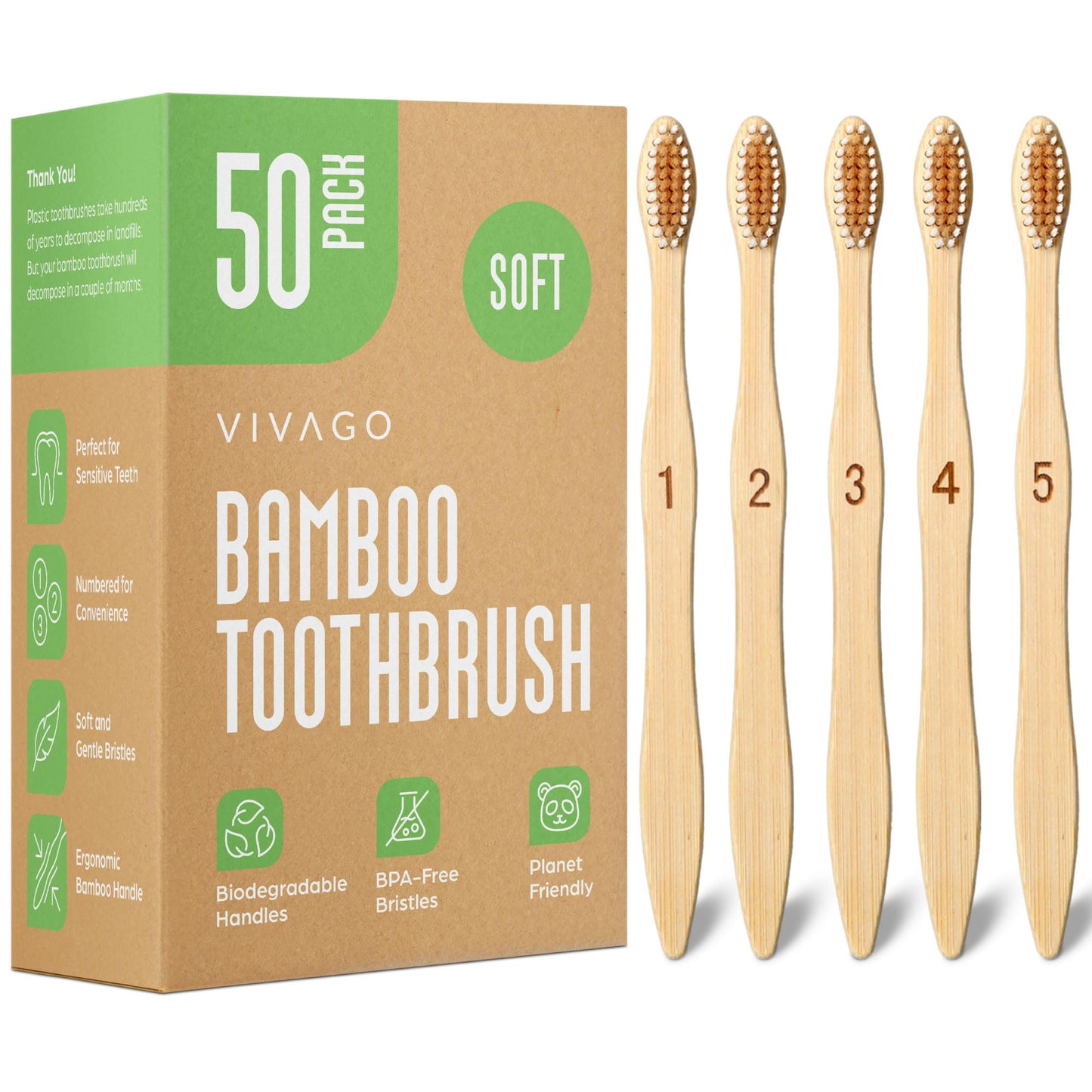 Biodegradable Bamboo Toothbrushes,