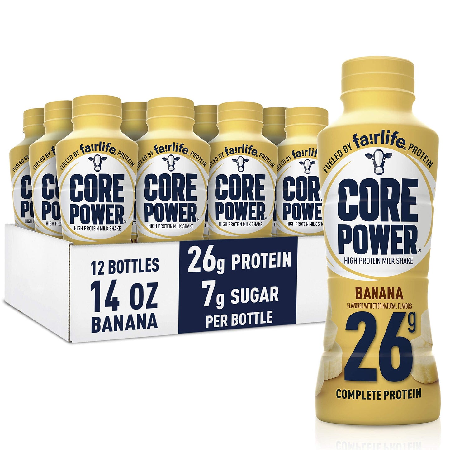 Core Power Fairlife 26g Protein Milk Shakes, Liquid Ready To Drink for Workout Recovery, Chocolate, 14 Fl Oz Bottle (Pack of 12),