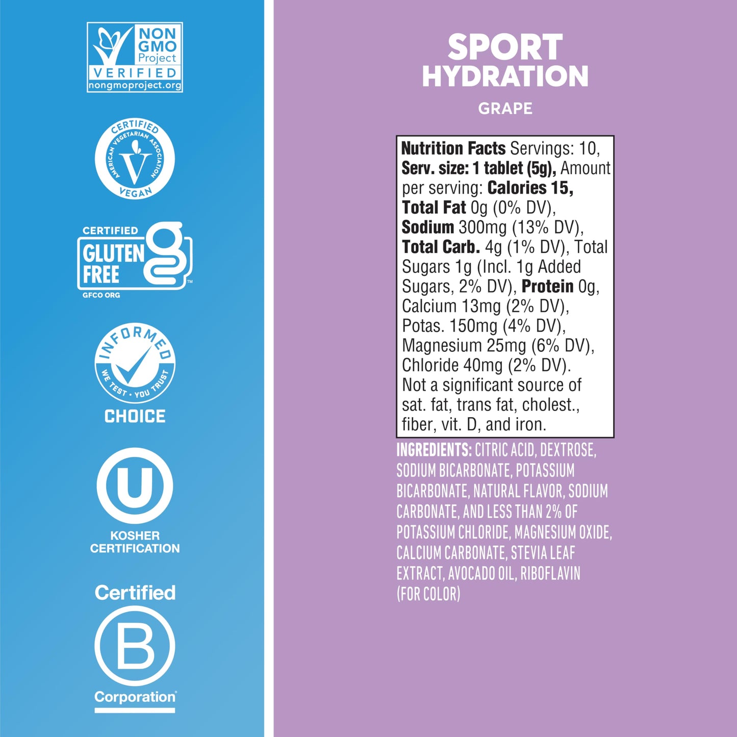 Nuun Sport Electrolyte Tablets for Proactive Hydration, Variety Pack, 6 Pack (60 Servings),