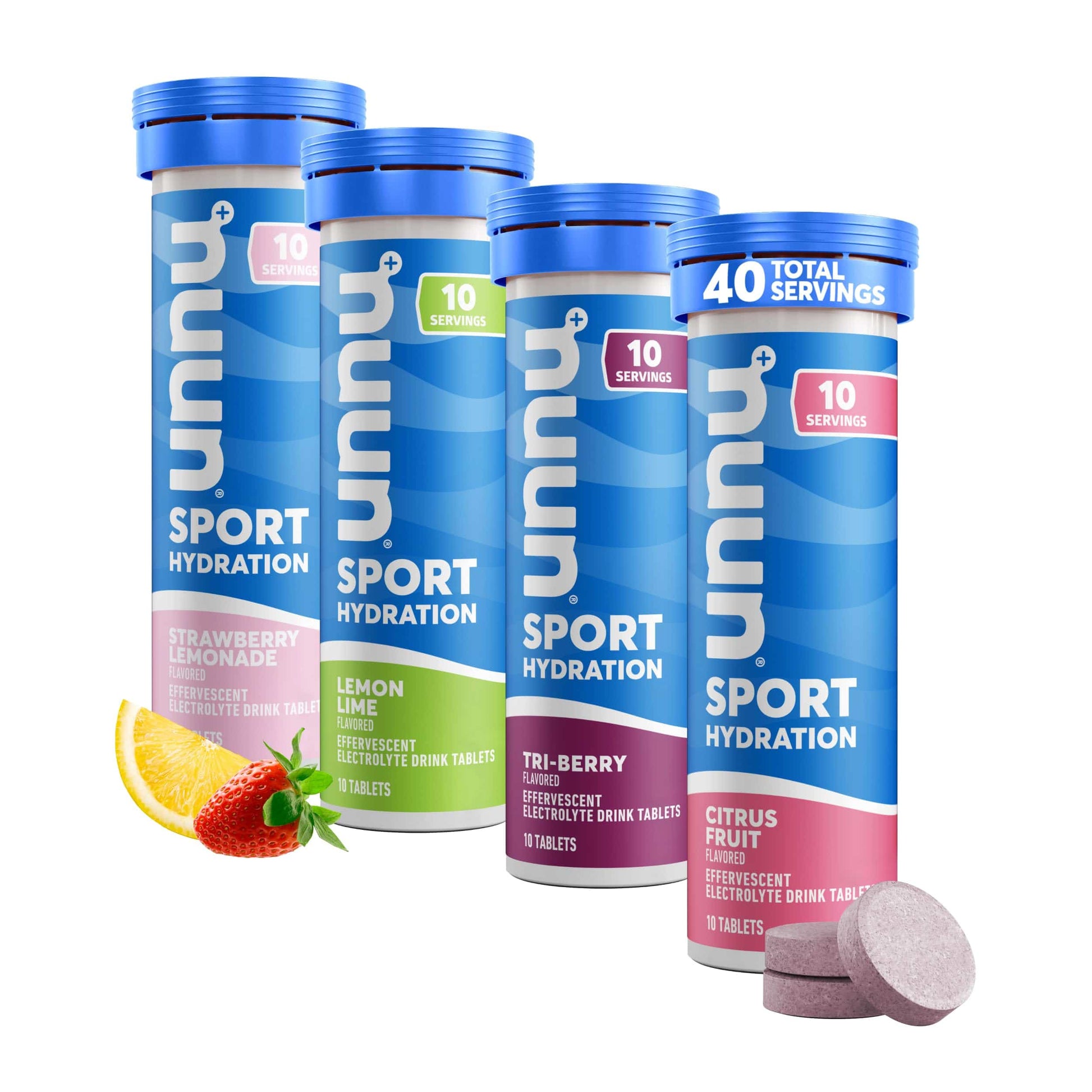 Nuun Sport Electrolyte Tablets for Proactive Hydration, Variety Pack, 6 Pack (60 Servings),