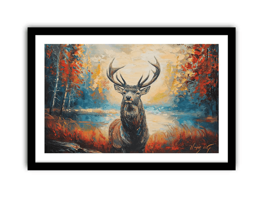 Deer Art Framed Print 