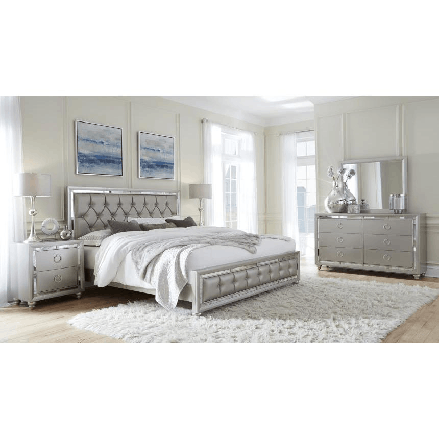 Riley Silver King Bed Group 