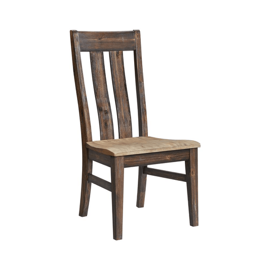 Side Chair w/Wood Seat in Driftwood and Sable (Set of 2) 