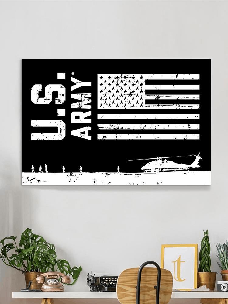 U.s. Army And Flag. Posters & Canvas -Army Designs 